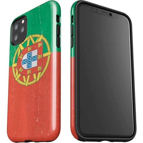 Portugal Flag Distressed iPhone 11 Pro Max Impact Case